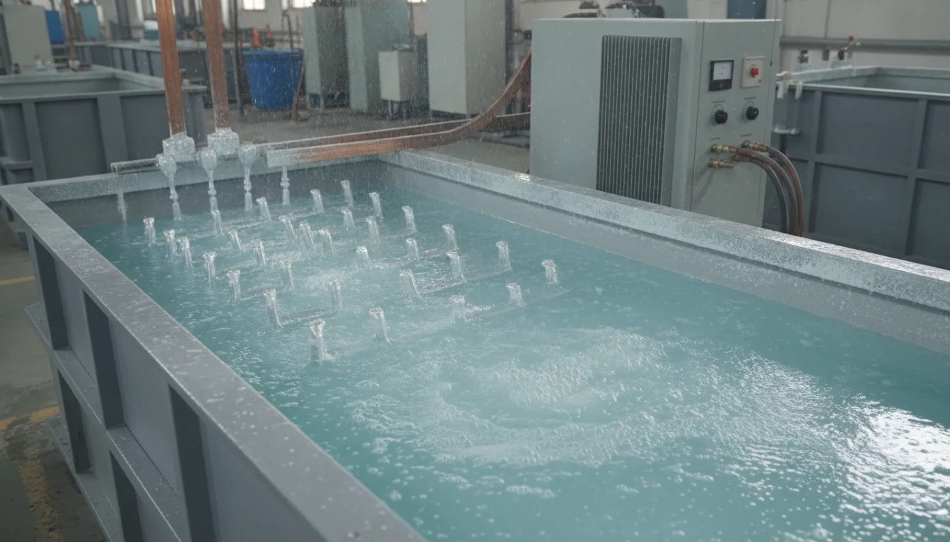 Electroplating in zinc bath