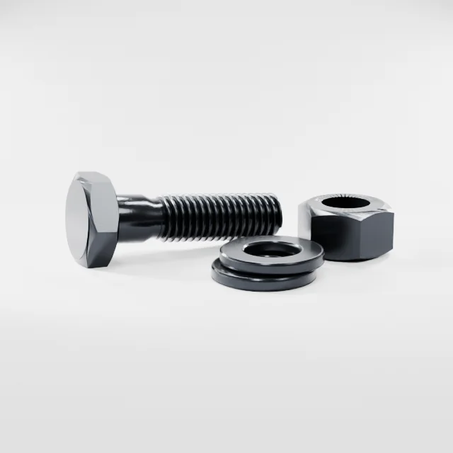 Heavy Hex Bolt Assemblies M12×45 10.9S Alloy Steel Black Oxide