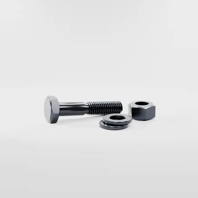 Heavy Hex Bolt Assemblies M12×60 10.9S Alloy Steel Black Oxide