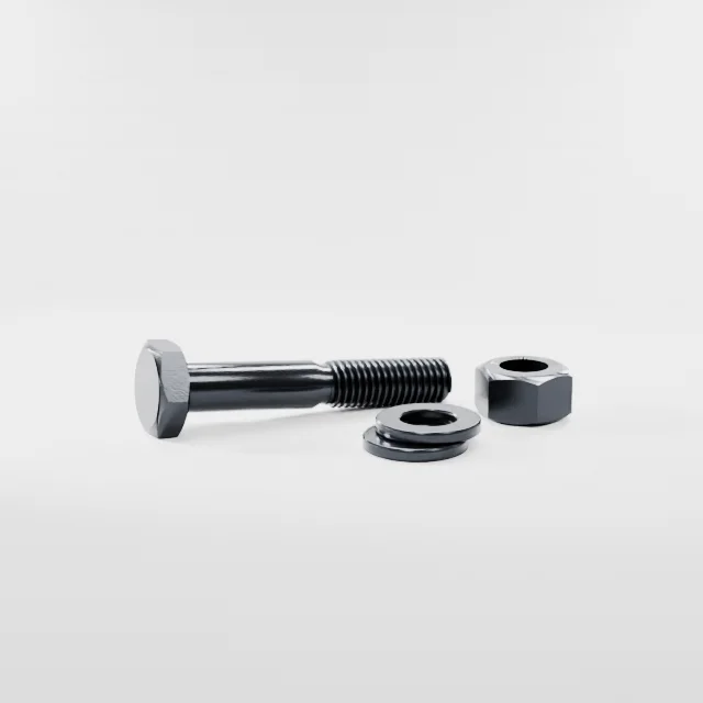 Heavy Hex Bolt Assemblies M12×70 10.9S Alloy Steel Black Oxide