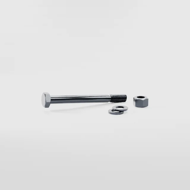 Heavy Hex Bolt Assemblies M22×220 10.9S Alloy Steel Black Oxide, Product rendering