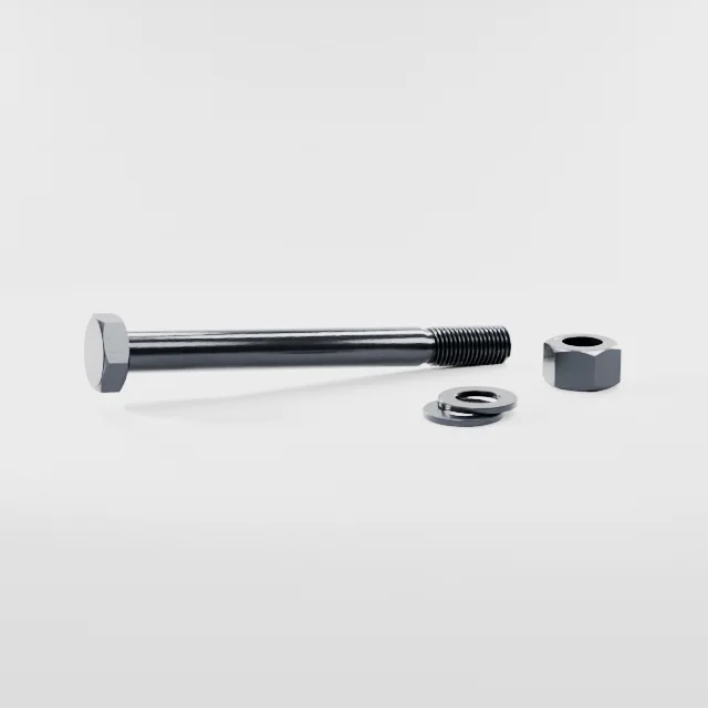 Heavy Hex Bolt Assemblies M30×300 10.9S Alloy Steel Black Oxide, Product rendering