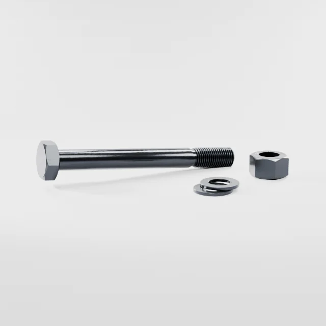Heavy Hex Bolt Assemblies M33×300 10.9S Alloy Steel Black Oxide, Product rendering