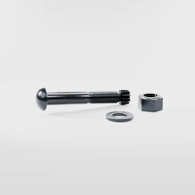 Tension Control Bolts M16×95 10.9S Alloy Steel Black Oxide, Product rendering