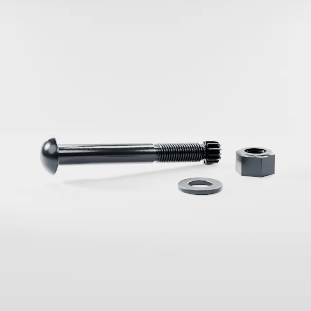 Tension Control Bolts M16×120 10.9S Alloy Steel Black Oxide, Product rendering