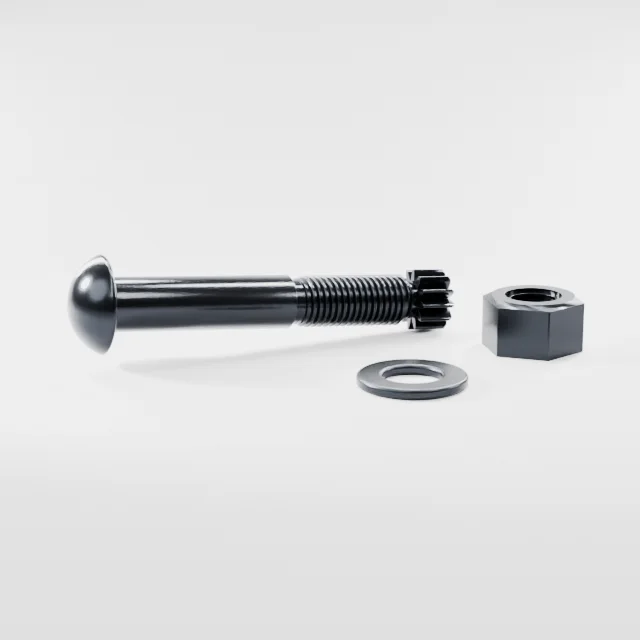 Tension Control Bolts M20×120 10.9S Alloy Steel Black Oxide, Product rendering