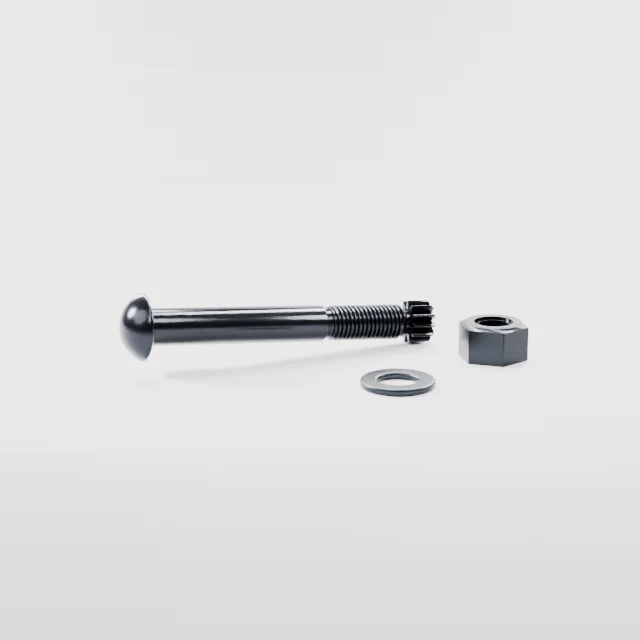 Tension Control Bolts M20×150 10.9S Alloy Steel Black Oxide, Product rendering