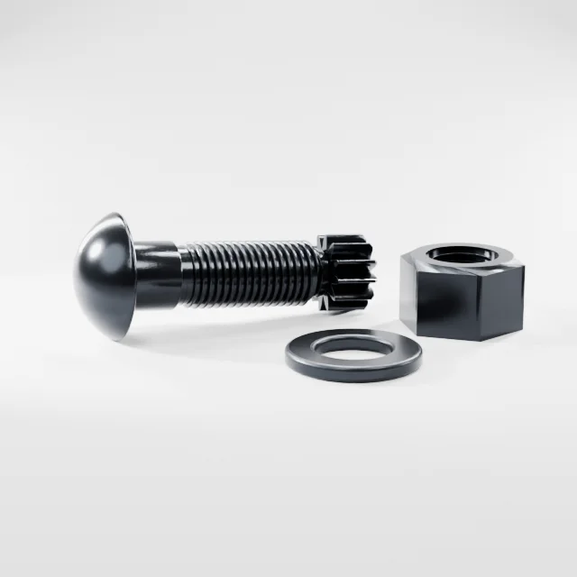 Tension Control Bolts M22×65 10.9S Alloy Steel Black Oxide, Product rendering
