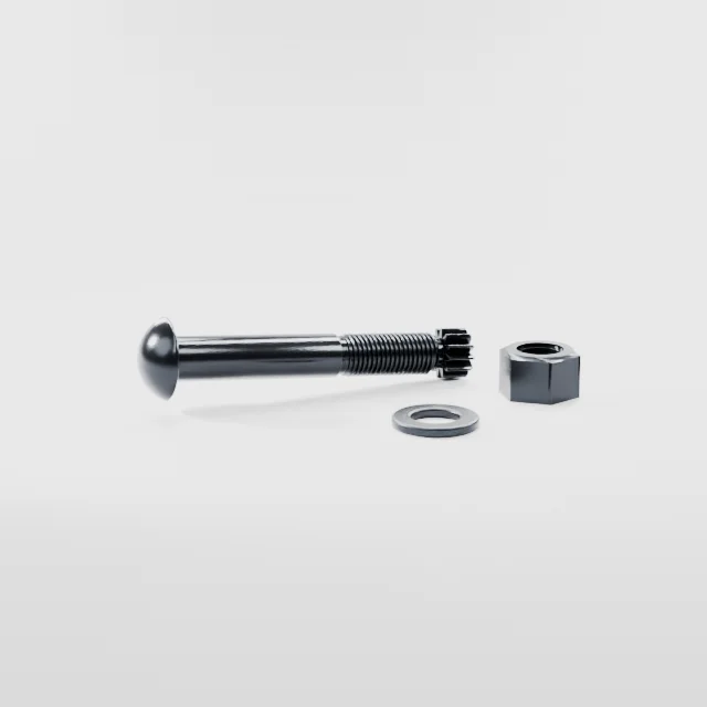 Tension Control Bolts M22×140 10.9S Alloy Steel Black Oxide, Product rendering