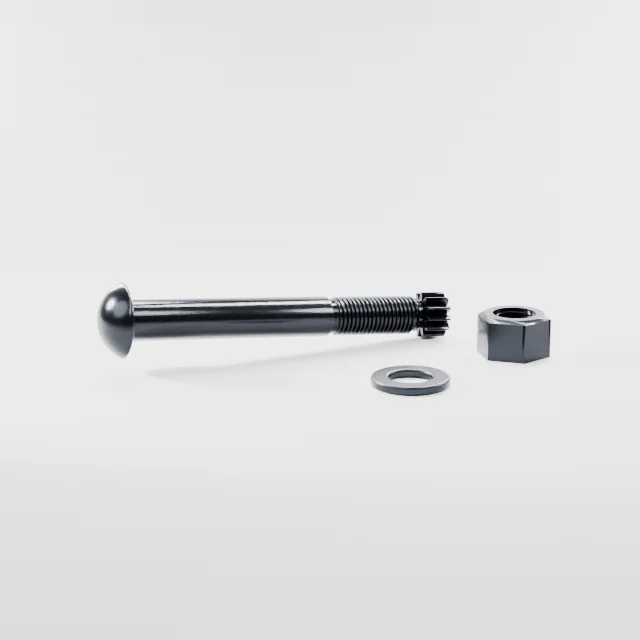 Tension Control Bolts M22×170 10.9S Alloy Steel Black Oxide, Product rendering
