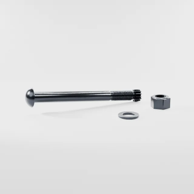 Tension Control Bolts M22×220 10.9S Alloy Steel Black Oxide, Product rendering