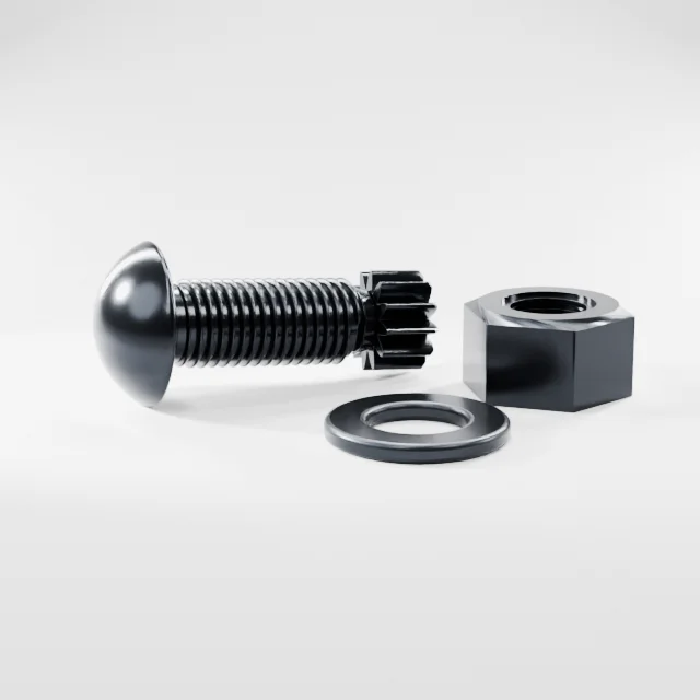 Tension Control Bolts M24×55 10.9S Alloy Steel Black Oxide, Product rendering