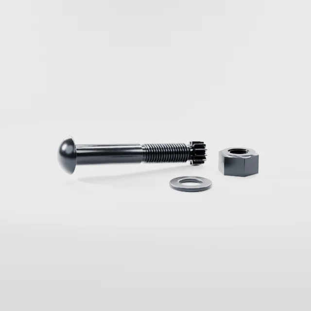Tension Control Bolts M24×140 10.9S Alloy Steel Black Oxide, Product rendering