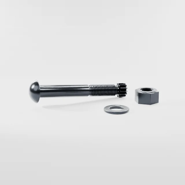 Tension Control Bolts M24×160 10.9S Alloy Steel Black Oxide, Product rendering