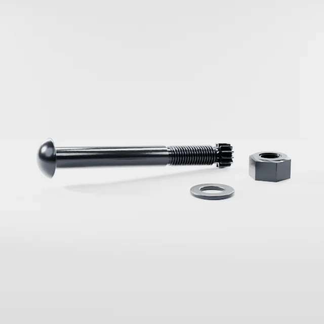 Tension Control Bolts M24×190 10.9S Alloy Steel Black Oxide, Product rendering