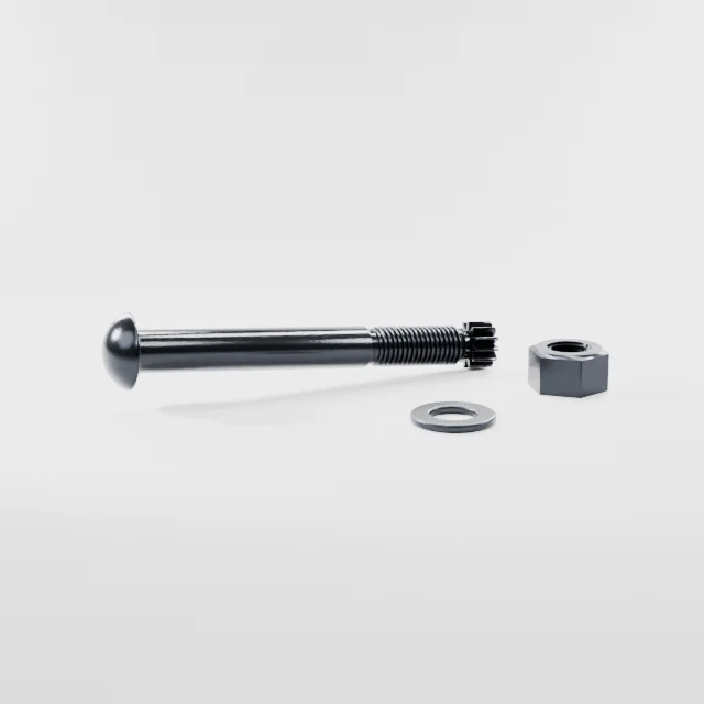 Tension Control Bolts M24×200 10.9S Alloy Steel Black Oxide, Product rendering