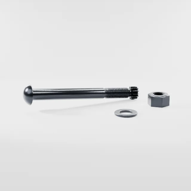 Tension Control Bolts M24×220 10.9S Alloy Steel Black Oxide, Product rendering