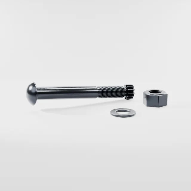 Tension Control Bolts M27×200 10.9S Alloy Steel Black Oxide, Product rendering