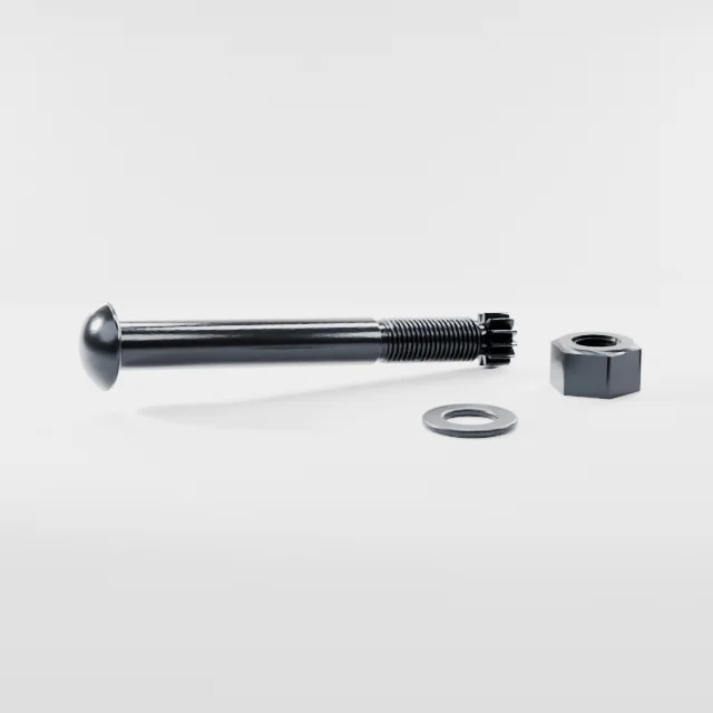 Tension Control Bolts M27×220 10.9S Alloy Steel Black Oxide, Product rendering