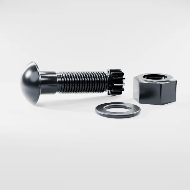 Tension Control Bolts M30×95 10.9S Alloy Steel Black Oxide, Product rendering
