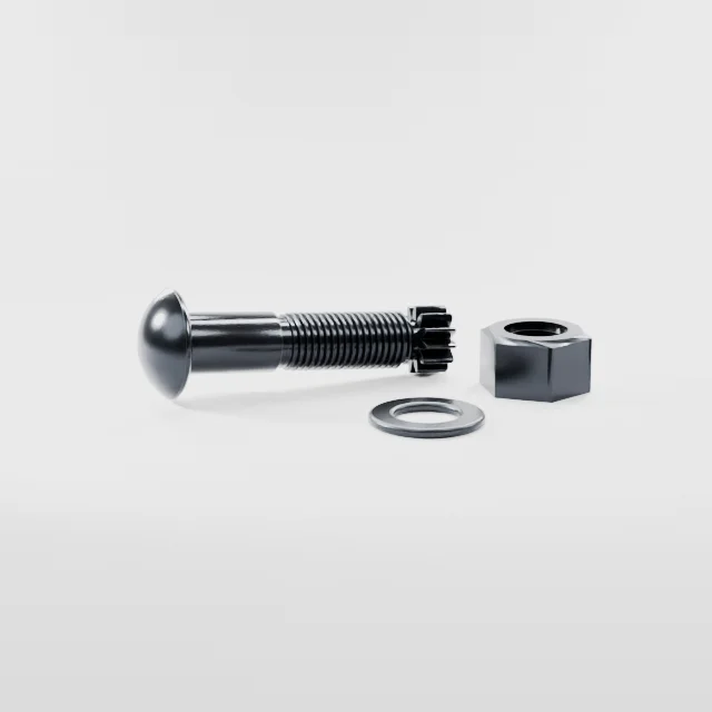 Tension Control Bolts M30×120 10.9S Alloy Steel Black Oxide, Product rendering