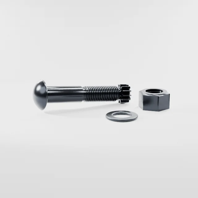 Tension Control Bolts M30×140 10.9S Alloy Steel Black Oxide, Product rendering