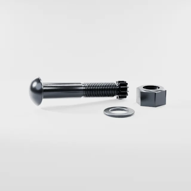 Tension Control Bolts M30×150 10.9S Alloy Steel Black Oxide, Product rendering
