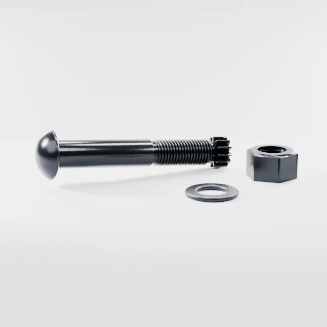 Tension Control Bolts M30×180 10.9S Alloy Steel Black Oxide, Product rendering