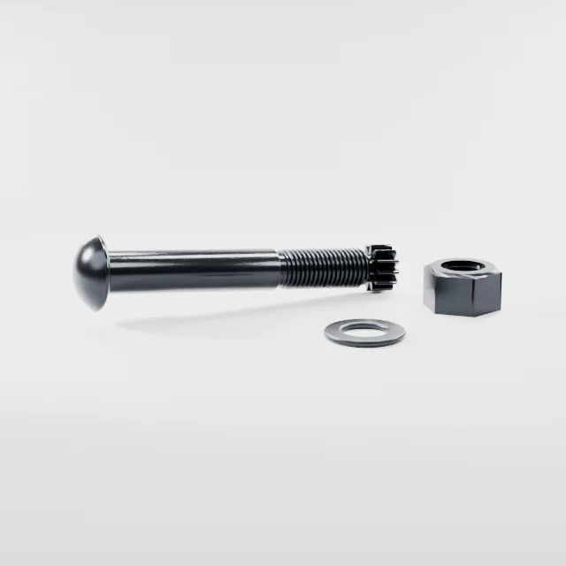 Tension Control Bolts M30×200 10.9S Alloy Steel Black Oxide, Product rendering