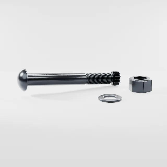 Tension Control Bolts M30×220 10.9S Alloy Steel Black Oxide, Product rendering