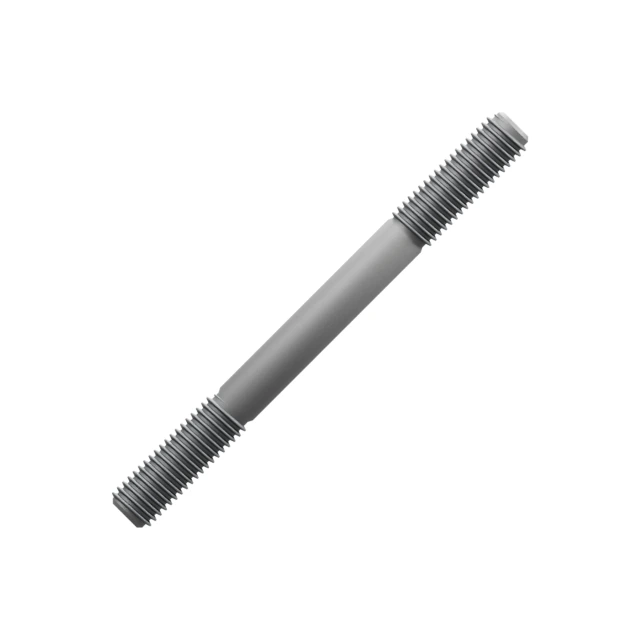 Double-End Studs M12×130 10.9 Alloy Steel Dacromet, Product rendering